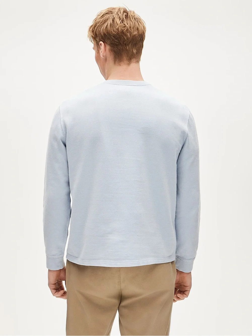 J. CREW Dense cotton herringbone henley in Peri Shadow Size M NWT $79.50 CR408